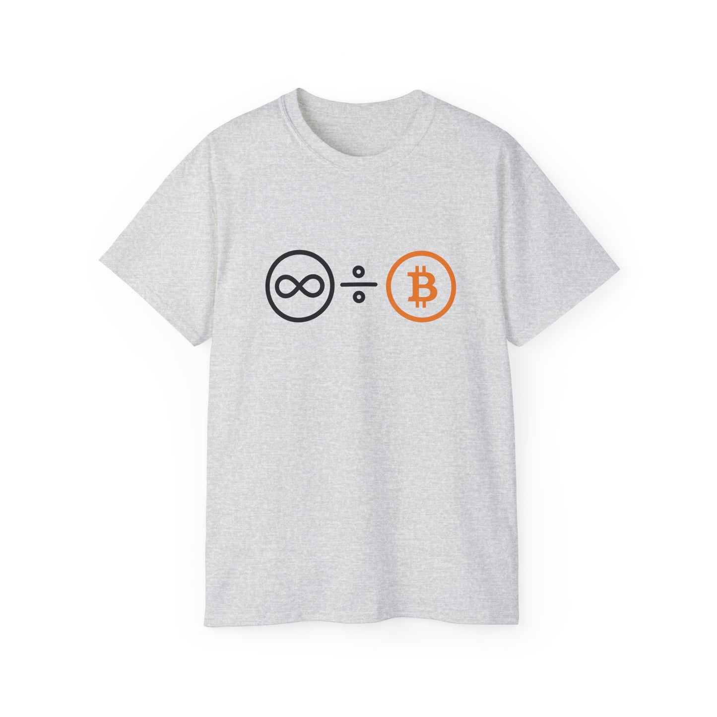 Infinity divided by Bitcoin - Unisex Ultra Cotton Tee
