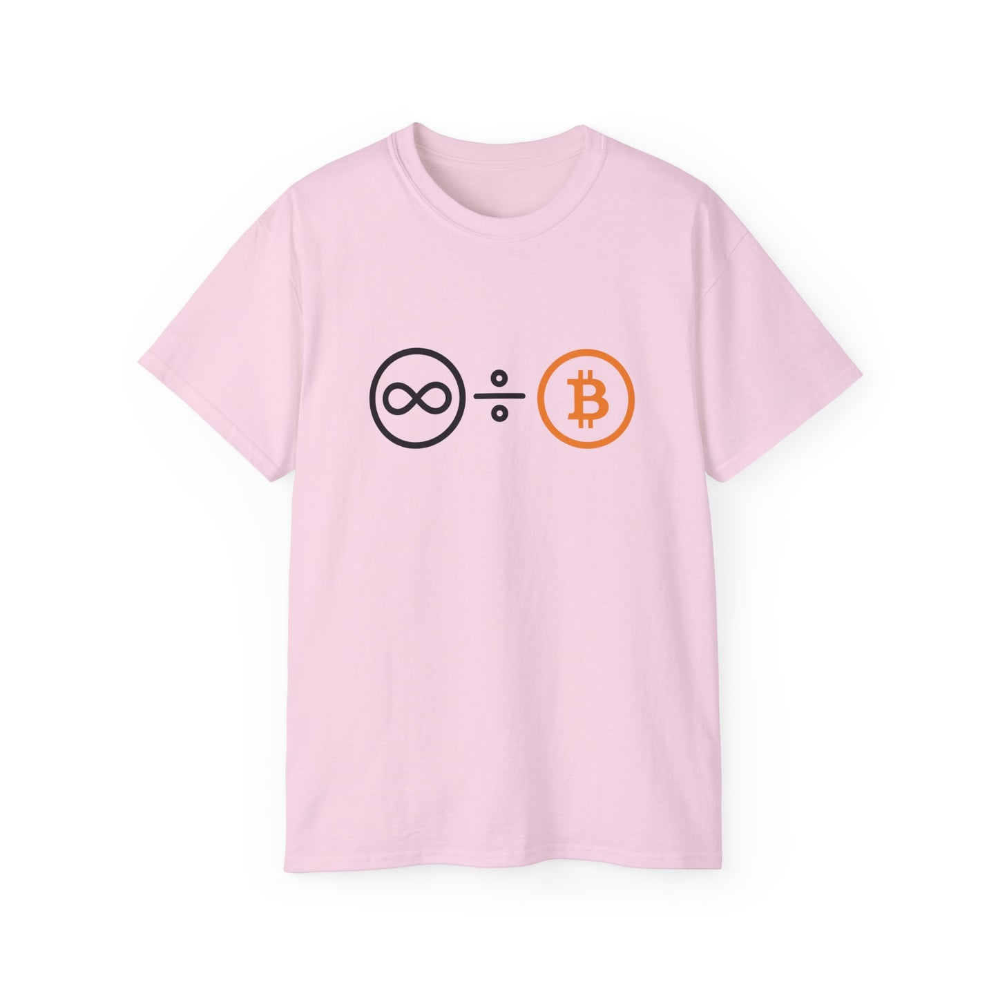 Infinity divided by Bitcoin - Unisex Ultra Cotton Tee