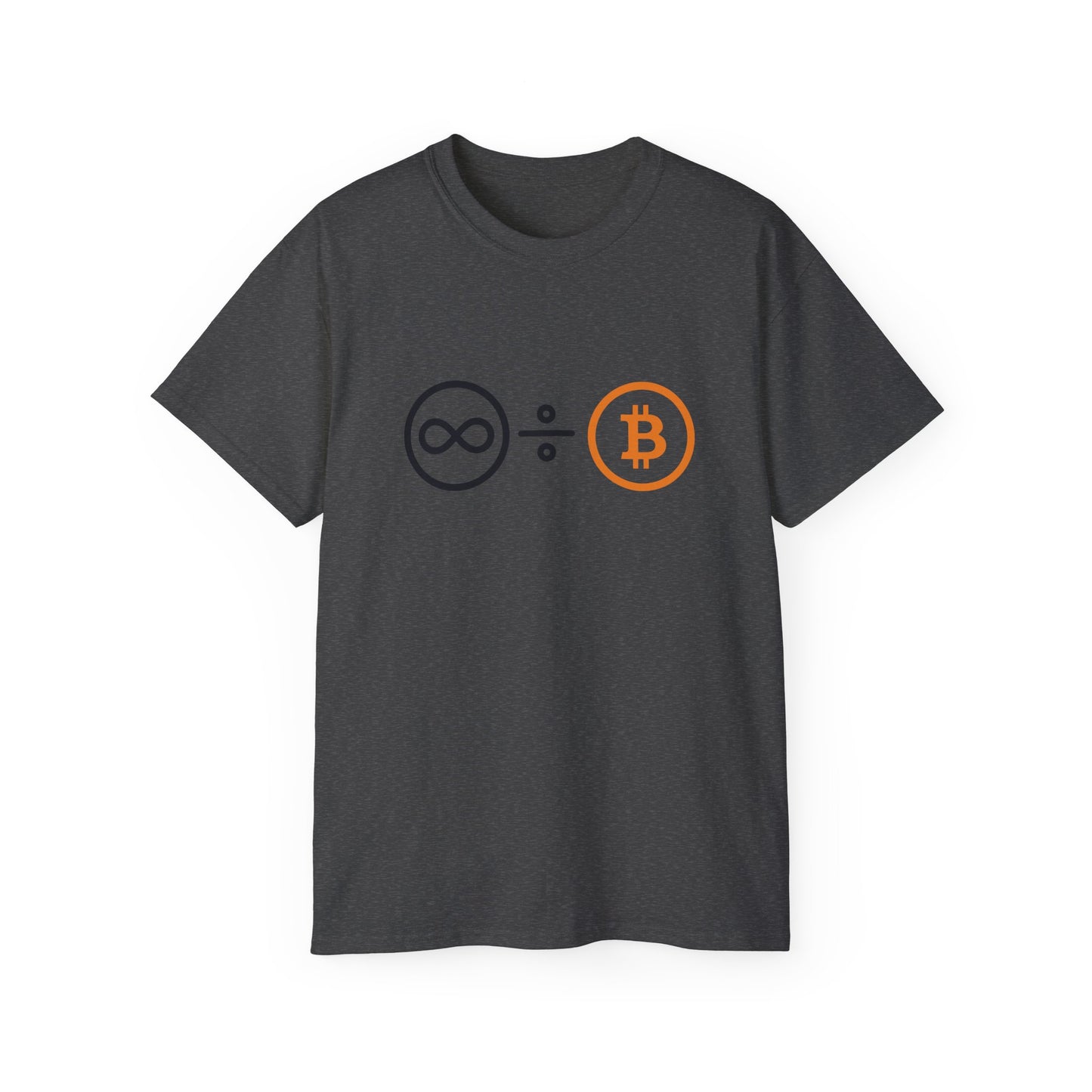 Infinity divided by Bitcoin - Unisex Ultra Cotton Tee