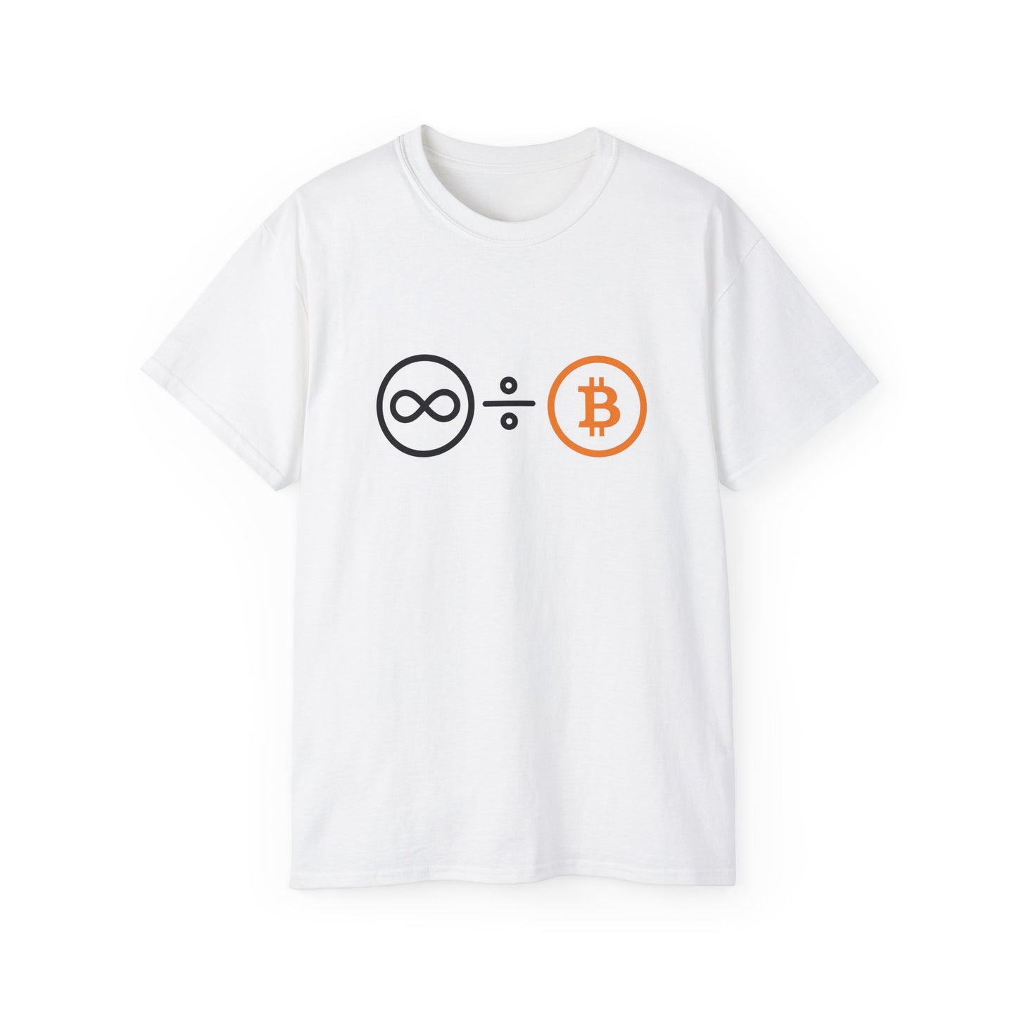 Infinity divided by Bitcoin - Unisex Ultra Cotton Tee