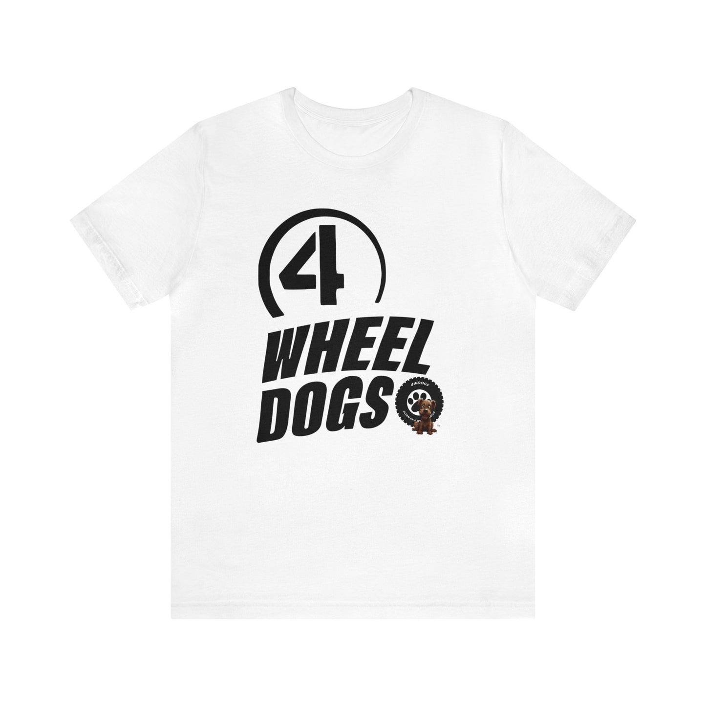 4 wheel dogs vintage logo Short Sleeve Tee