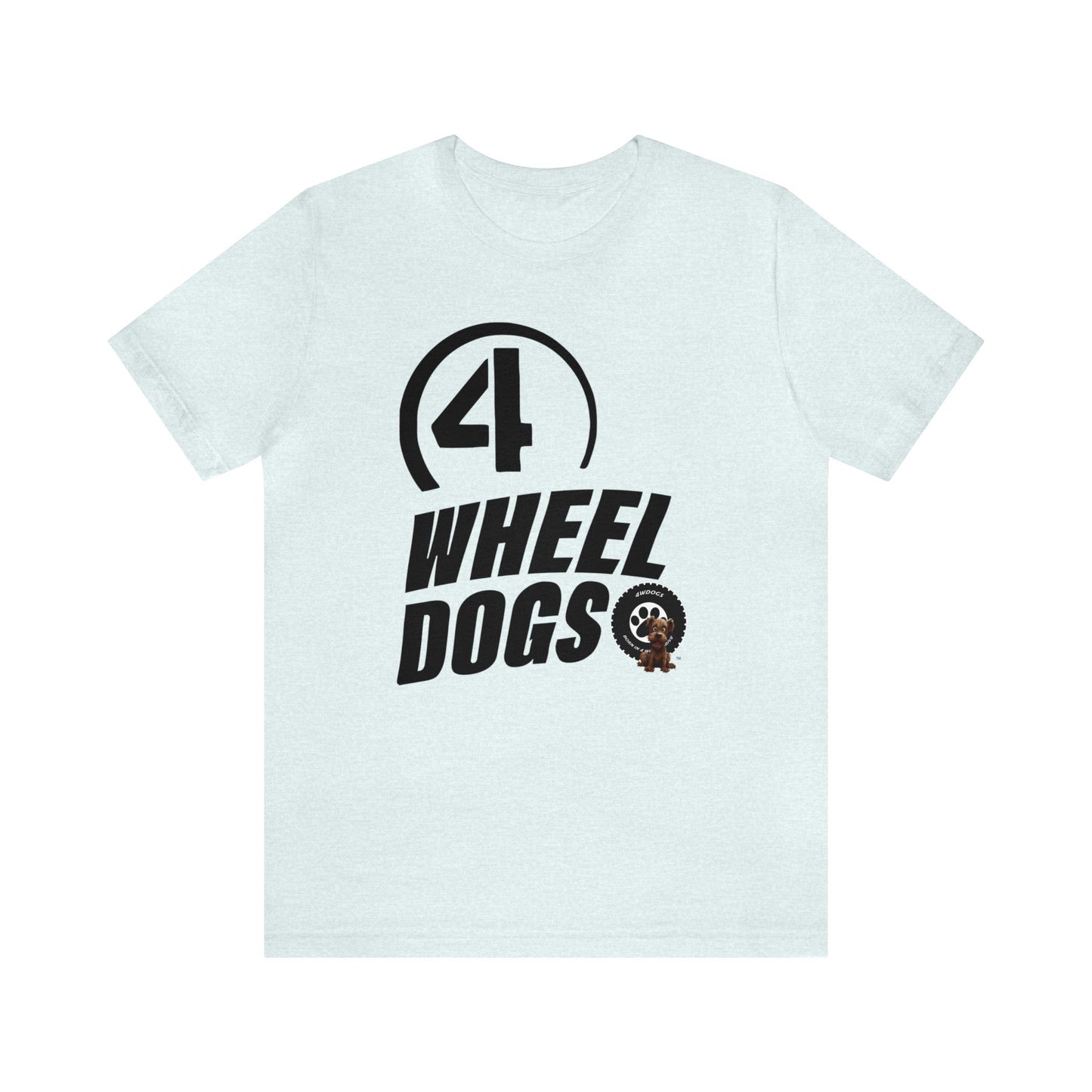 4 wheel dogs vintage logo Short Sleeve Tee